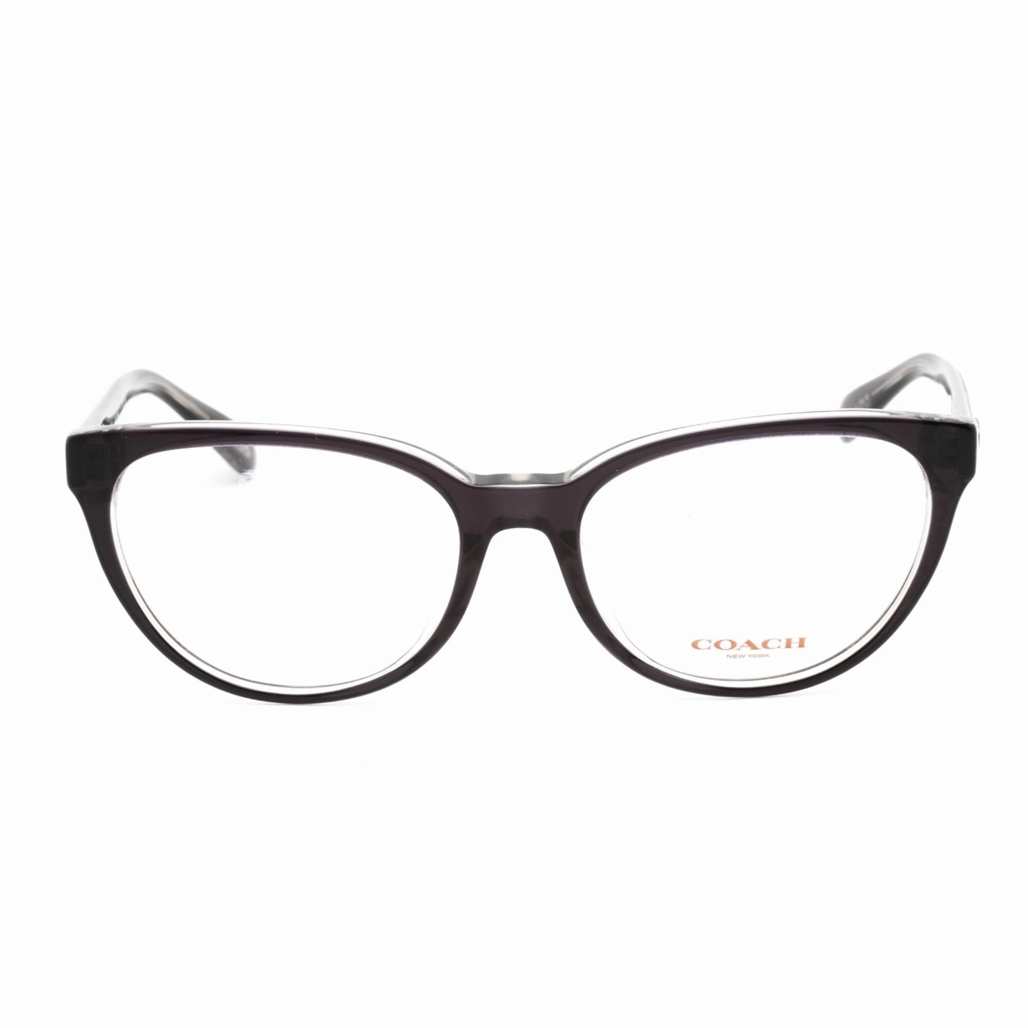 Coach Women's Eyeglasses - Cat Eye Black and Transparent Grey Frame | 0HC6210U 5745