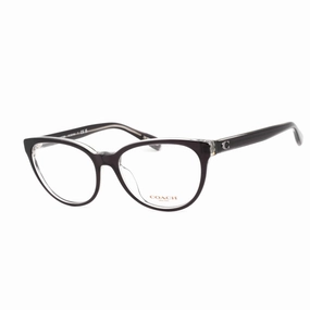 Coach Women's Eyeglasses - Cat Eye Black and Transparent Grey Frame | 0HC6210U 5745