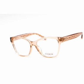 Coach Women's Eyeglasses - Cat Eye Transparent Brown Plastic Frame | 0HC6207U 5561
