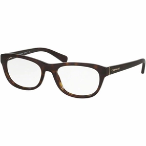 Coach Women's Eyeglasses - Dark Tortoise Plastic Rectangular | COACH 0HC6081 5120