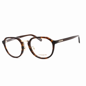 Coach Women's Eyeglasses - Full Rim Round Dark Havana Plastic Frame | 0HC6211 5120