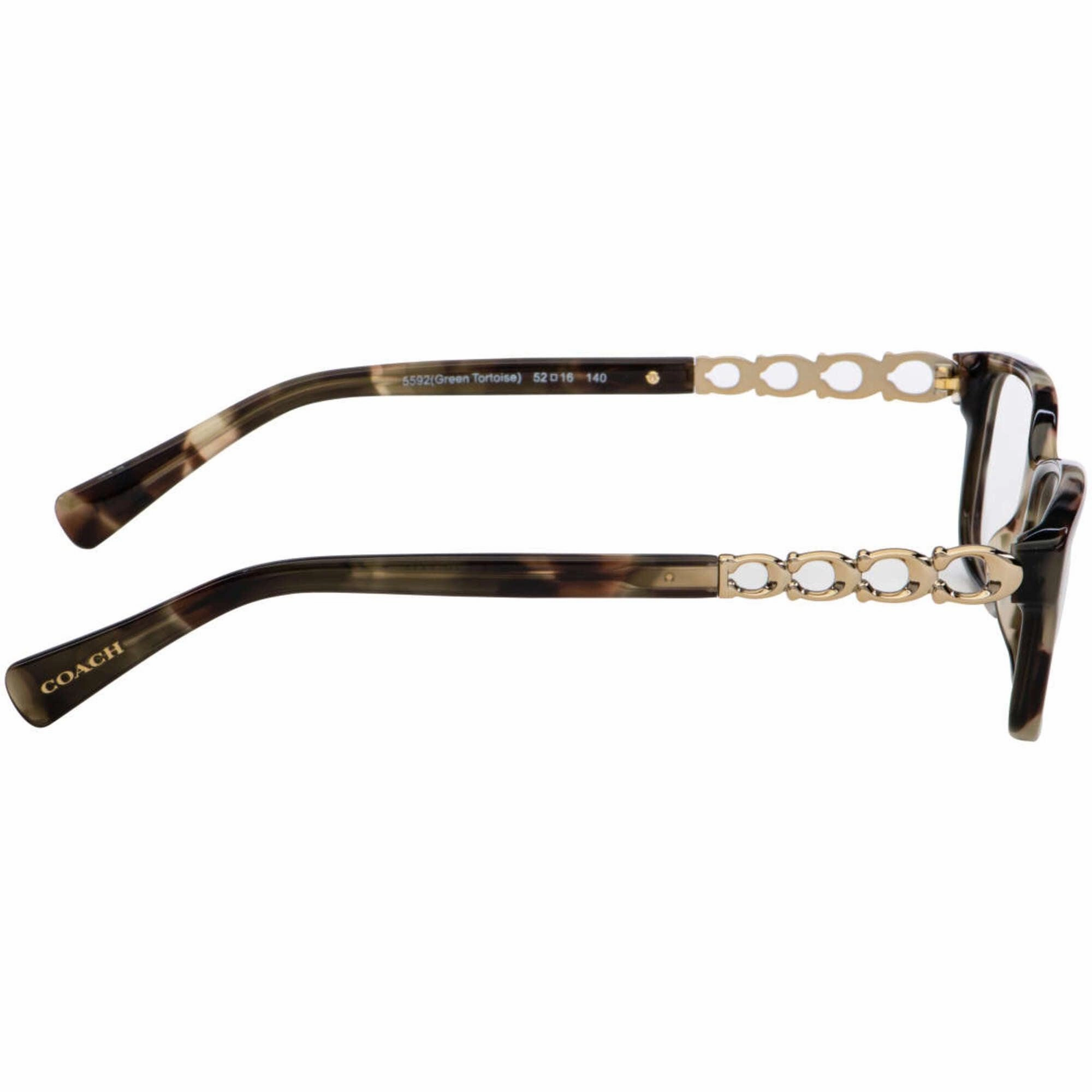 Coach Women's Eyeglasses - Green Tortoise Rectangular Frame | COACH 0HC6148 5592