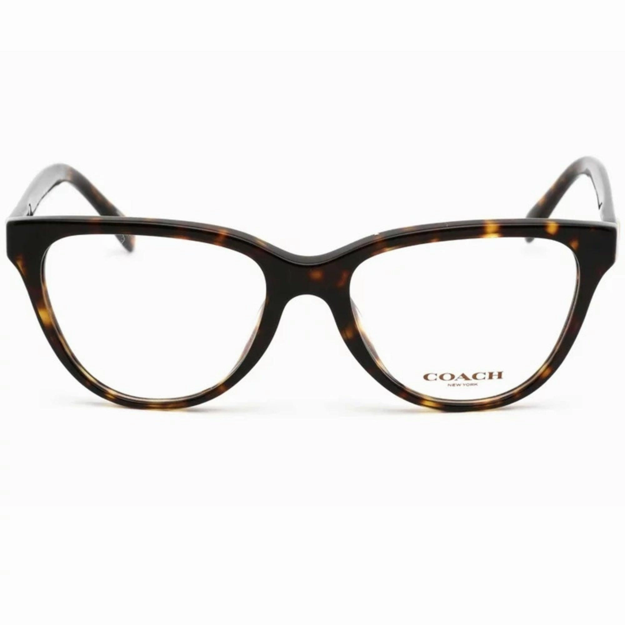 Coach Women's Eyeglasses - Havana Acetate Cat Eye Frame Fixed Nose Pad | 6202U 5120