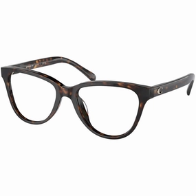 Coach Women's Eyeglasses - Havana Acetate Cat Eye Frame Fixed Nose Pad | 6202U 5120