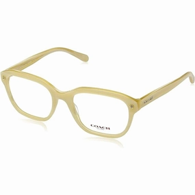Coach Women's Eyeglasses - Ivory Horn Square Full Rim Frame | COACH 0HC6094 5423