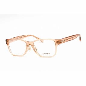 Coach Women's Eyeglasses - Rectangular Transparent Brown Plastic Frame | 0HC6208F 5561