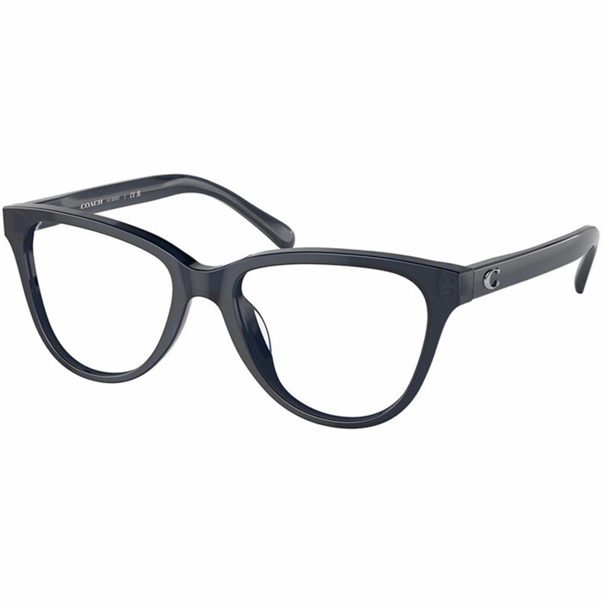 Coach Women's Eyeglasses - Transparent Blue Cat Eye Frame Demo Lens | 6202U 5714