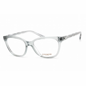 Coach Women's Eyeglasses - Transparent Blue Plastic Cat Eye Shape Frame | 0HC6186 5682