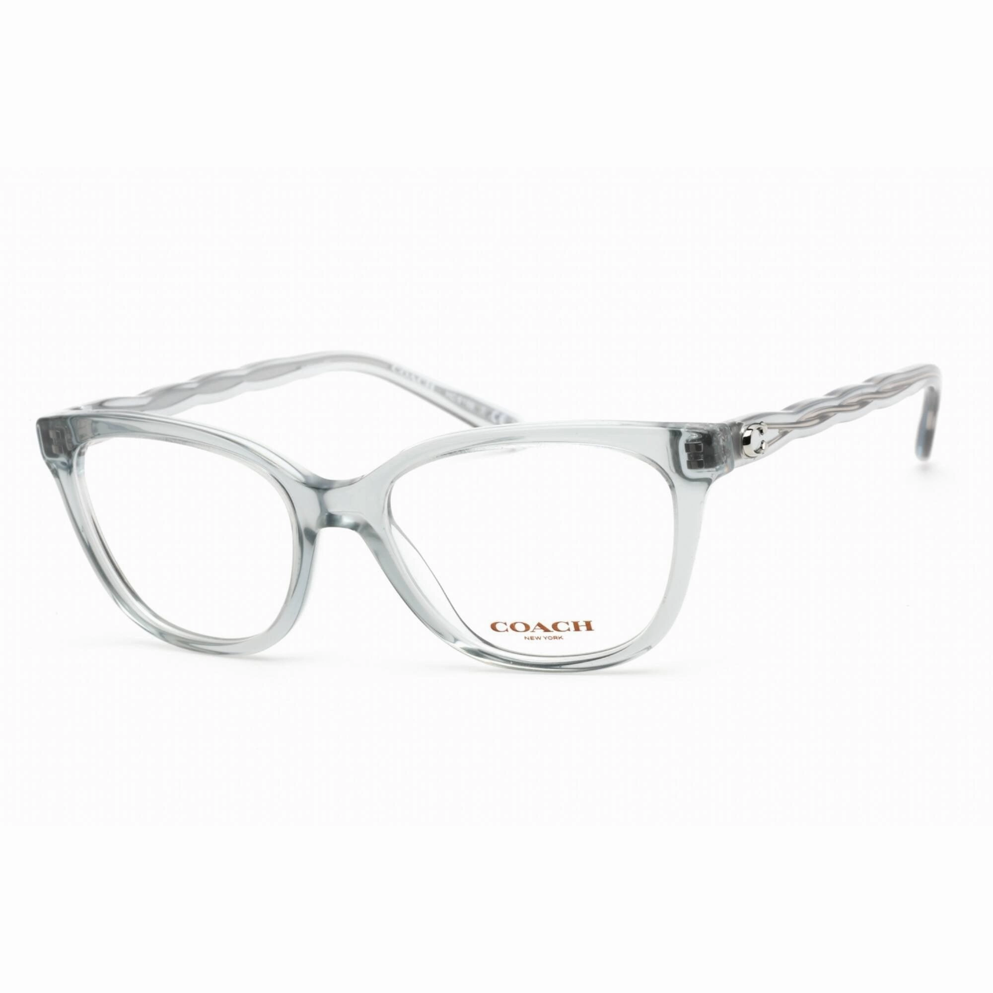 Coach Women's Eyeglasses - Transparent Blue Plastic Cat Eye Shape Frame | 0HC6186 5682