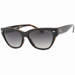 Coach Women's Sunglasses - Black On Tortoise Plastic Cat Eye Frame | 0HC8370F 5764T3