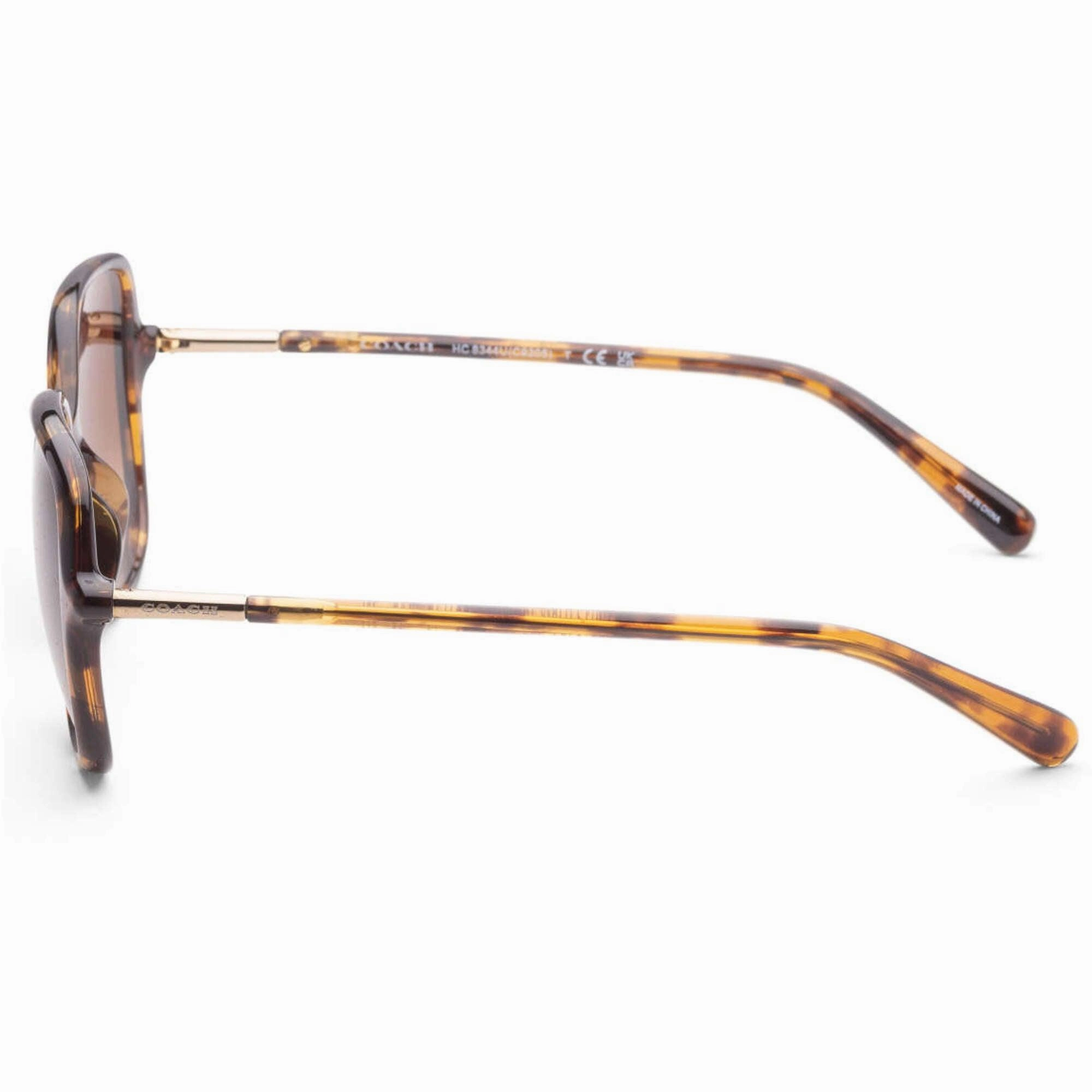 Coach Women's Sunglasses - Dark Tortoise Oversized Shaped Frame | 0HC8344U 51201355