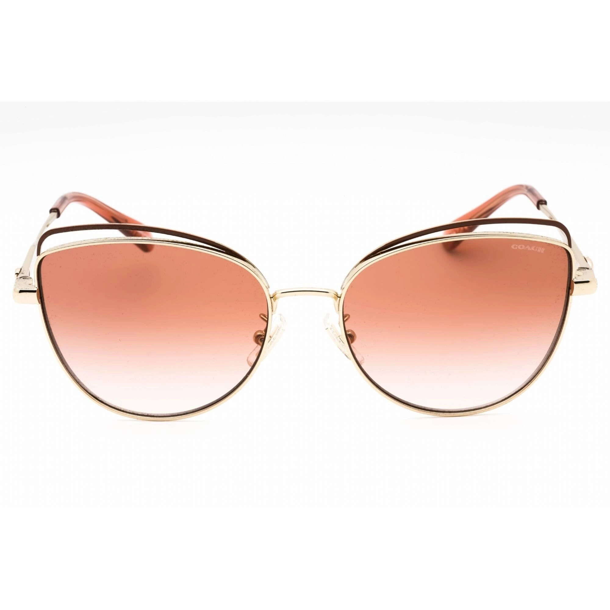 Coach Women's Sunglasses - Light Gold/Nutmeg Cat Eye Full Rim Frame | 0HC7162 900513