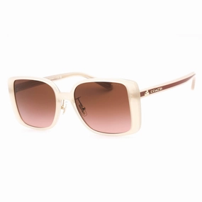 Coach Women's Sunglasses - Rectangular Brown Peach Gradient Lens | 0HC8375 57475M