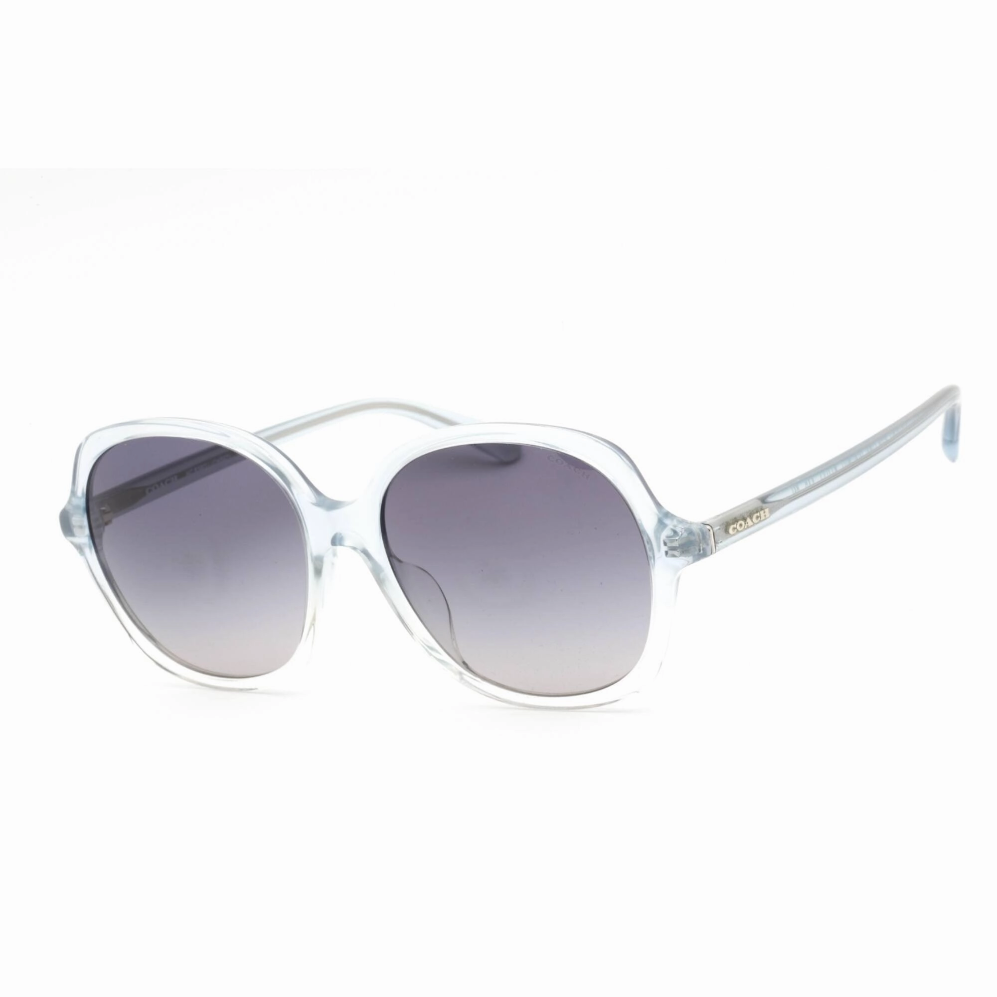 Coach Women's Sunglasses - Transparent Faded Blue Plastic Round | 0HC8360U 573735