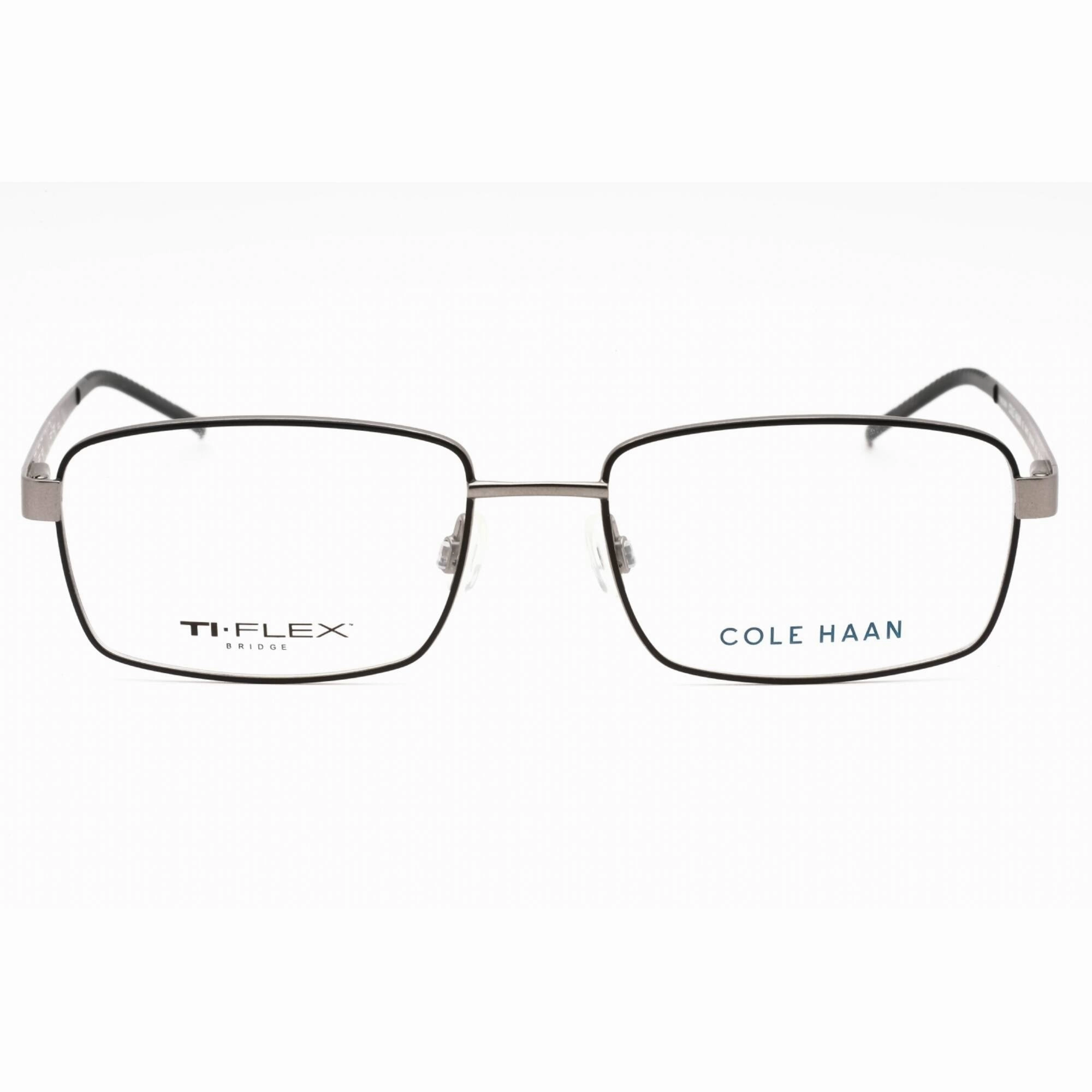 Cole Haan Men's Eyeglasses - Black Metal Full Rim Rectangular Shape Frame | CH4013 001