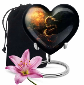 Commemorative Expanse Snake Urn, Reflective Memorial Urn