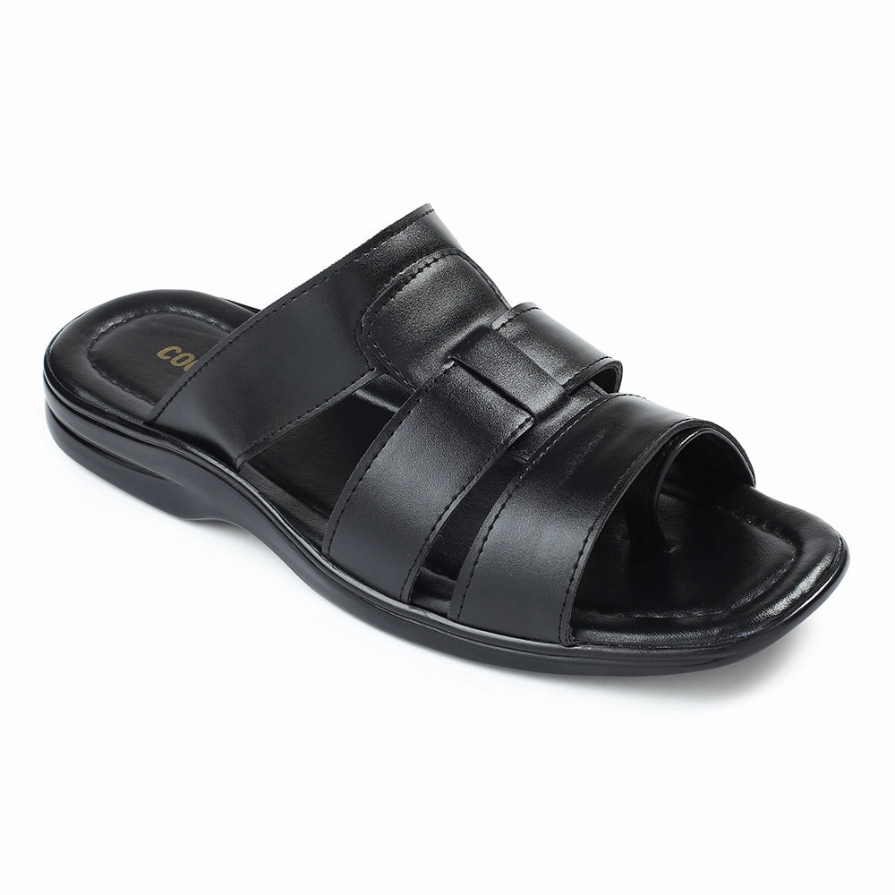 Coolers Black Casual Slipper For Men COOL99-628 By Liberty