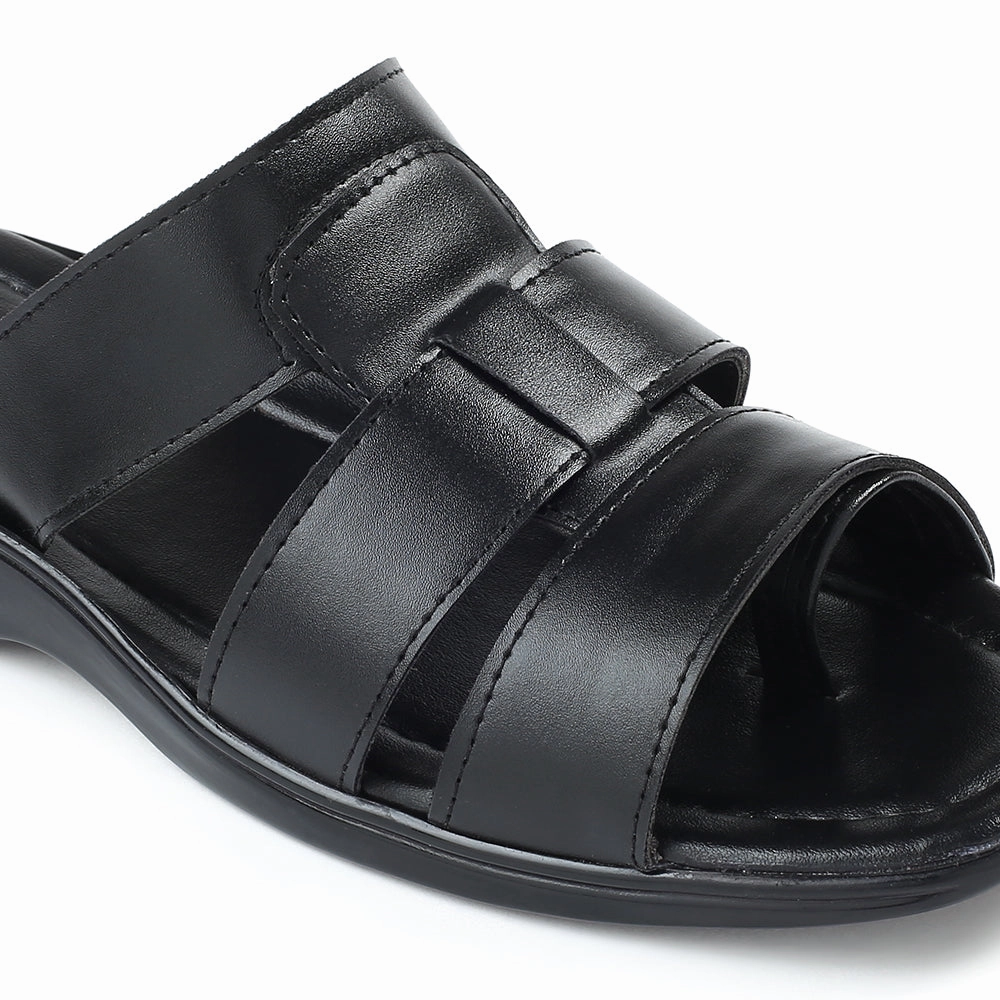 Coolers Black Casual Slipper For Men COOL99-628 By Liberty