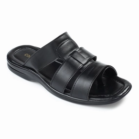 Coolers Black Casual Slipper For Men COOL99-628 By Liberty