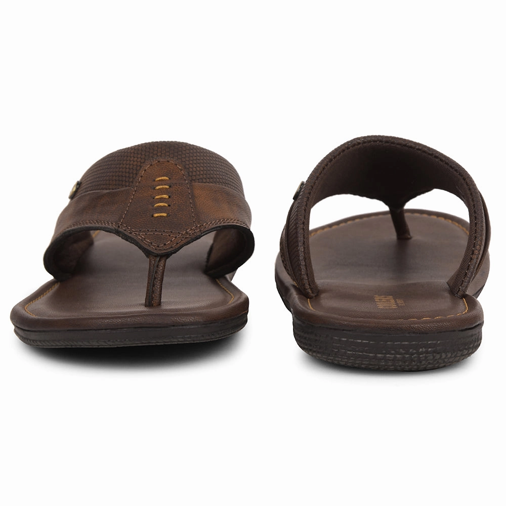 Coolers Brown Casual Slipper For Men AOL-13 By Liberty