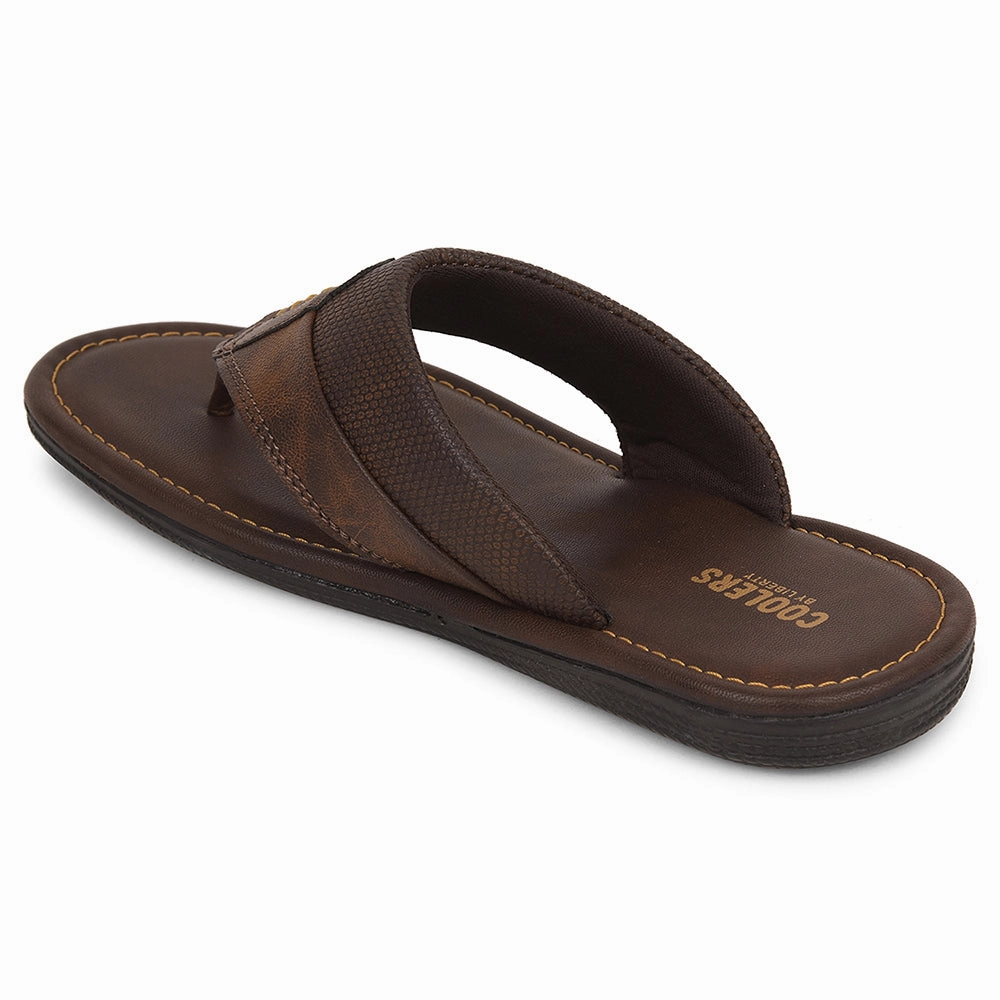 Coolers Brown Casual Slipper For Men AOL-13 By Liberty