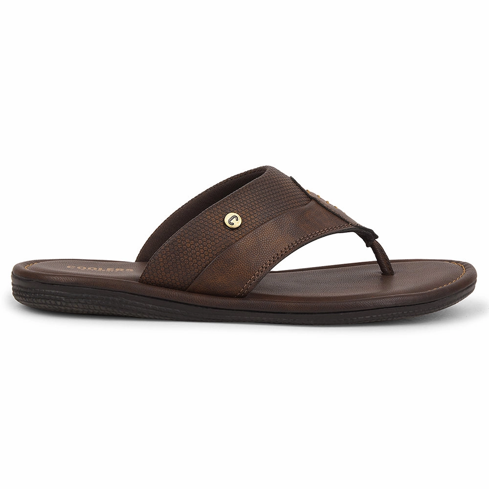 Coolers Brown Casual Slipper For Men AOL-13 By Liberty
