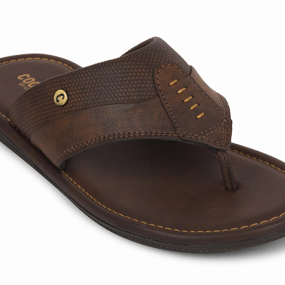 Coolers Brown Casual Slipper For Men AOL-13 By Liberty