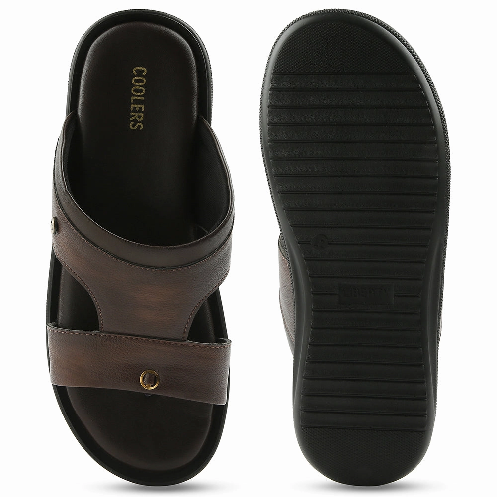 Coolers Brown Casual Slipper For Men VCL-24 By Liberty