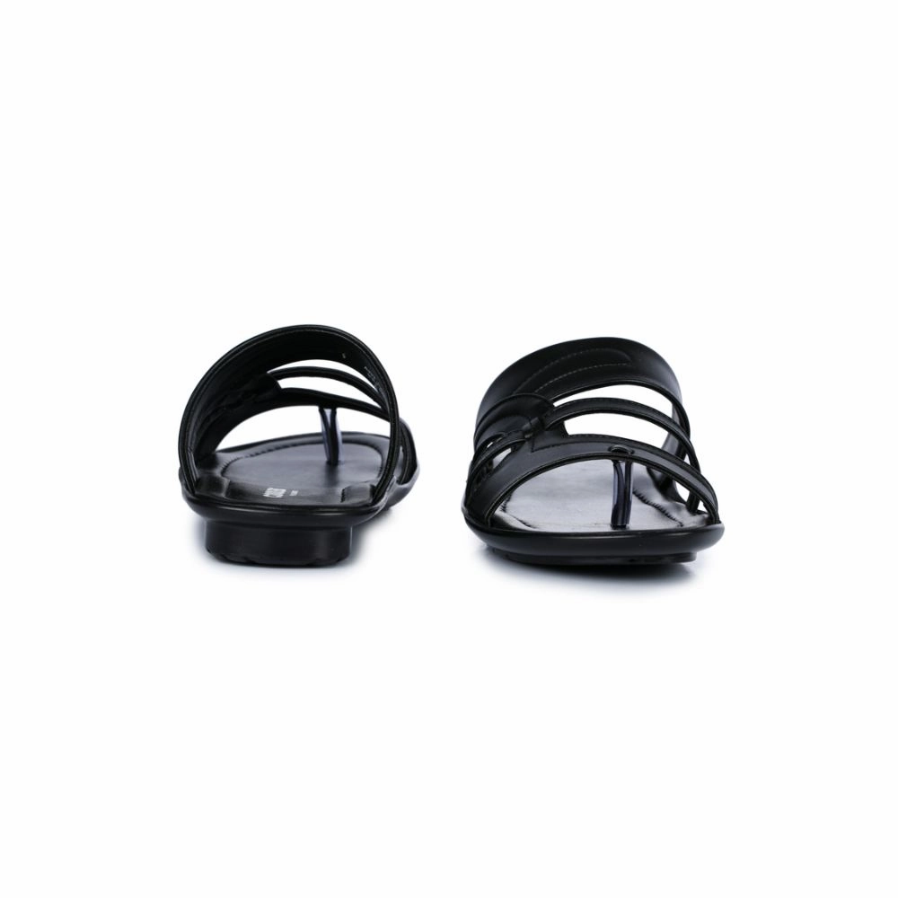 Coolers Casual Black Slippers For Men COOL99-1 By Liberty
