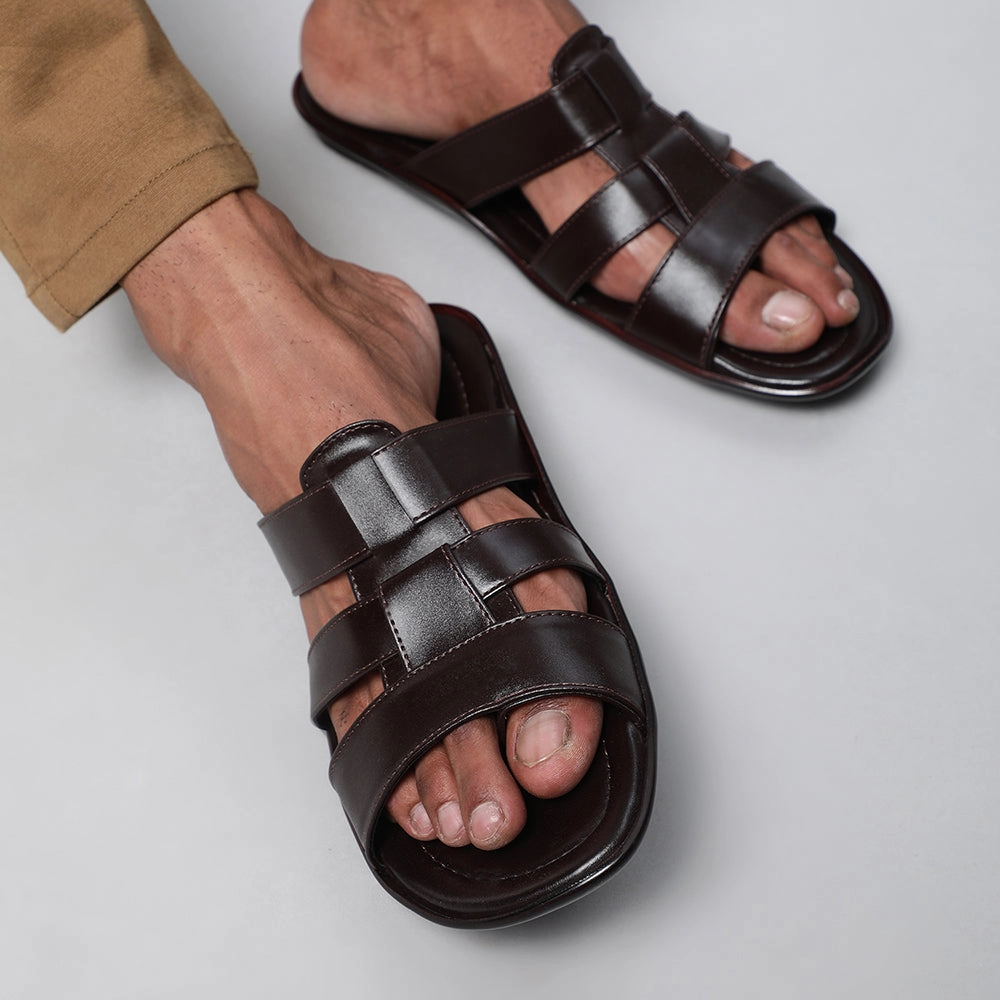 Coolers Casual (Brown) Slippers For Men COOL99-3 By Liberty
