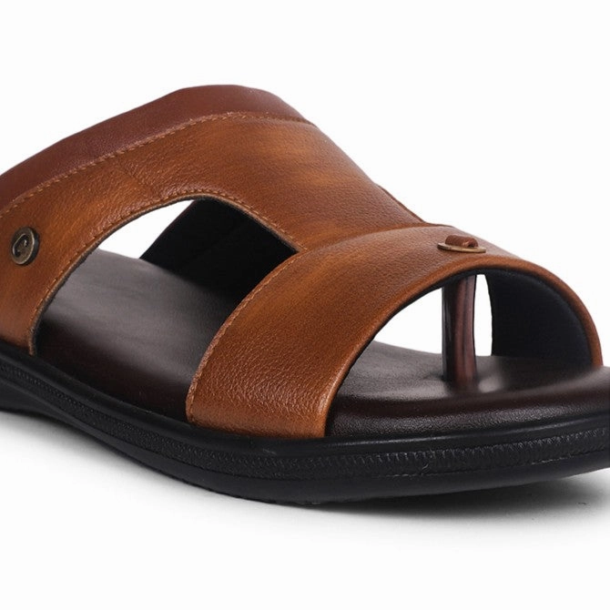 Coolers Tan Casual Slipper For Men VCL-24 By Liberty
