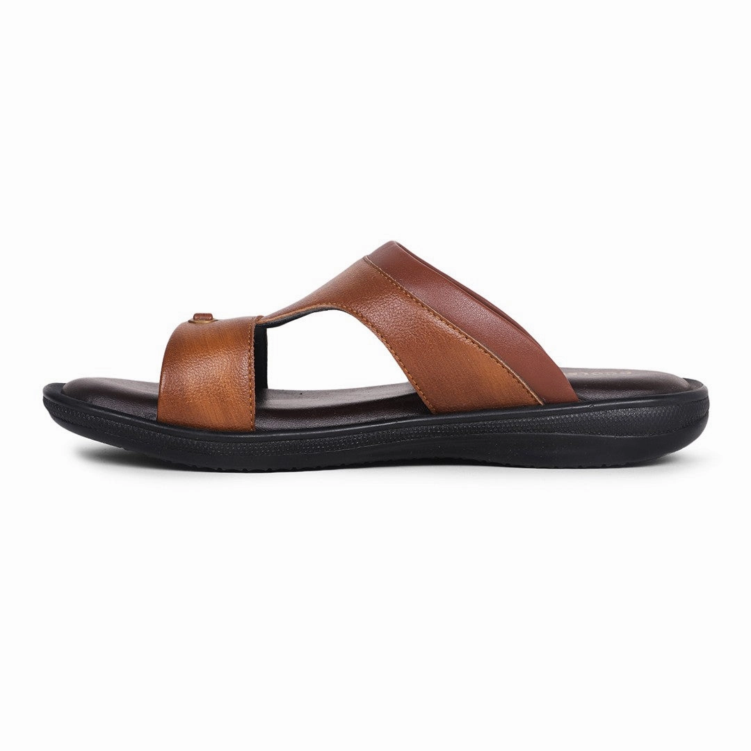 Coolers Tan Casual Slipper For Men VCL-24 By Liberty