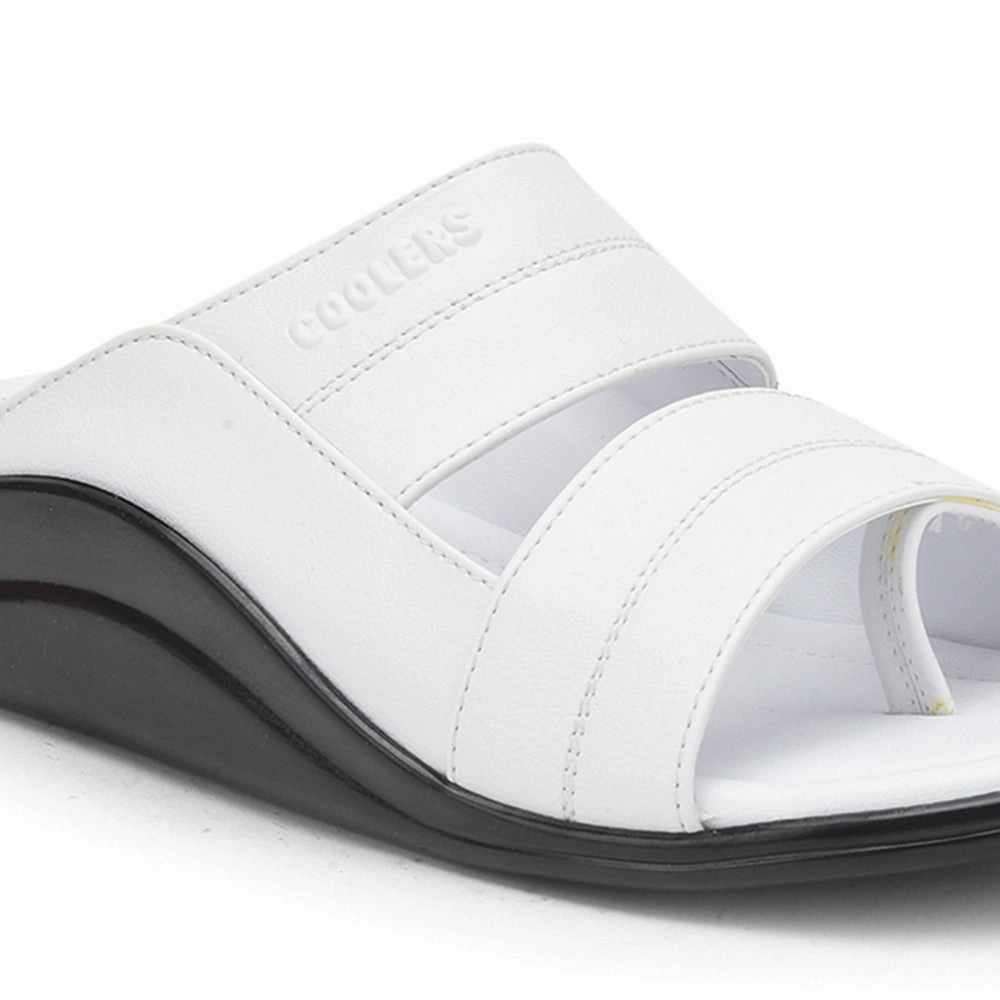 Coolers White Casual Slippers For Men 7193-60 By Liberty