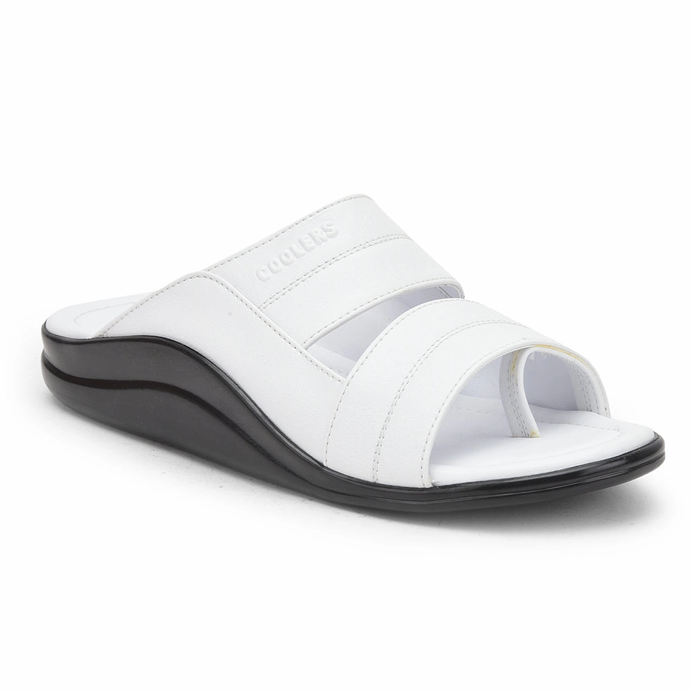 Coolers White Casual Slippers For Men 7193-60 By Liberty