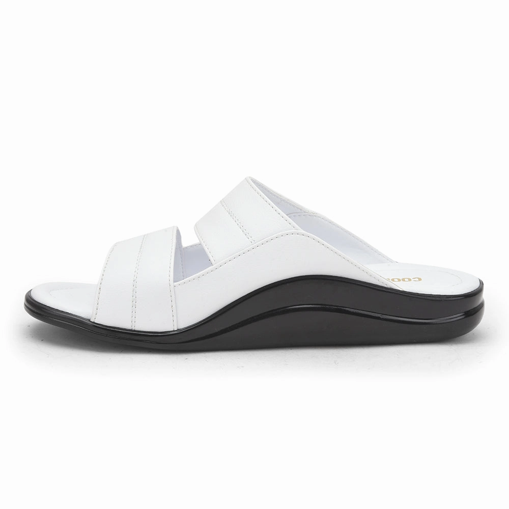 Coolers White Casual Slippers For Men 7193-60 By Liberty