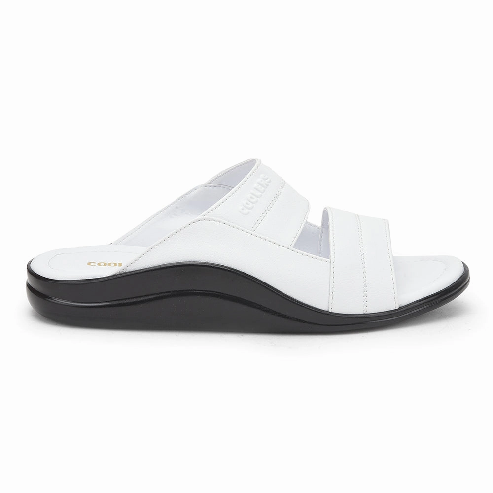 Coolers White Casual Slippers For Men 7193-60 By Liberty