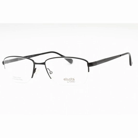 Elasta Men's Eyeglasses - Matte Black Metal Half Rim Rectangular | E 7239 0003 00