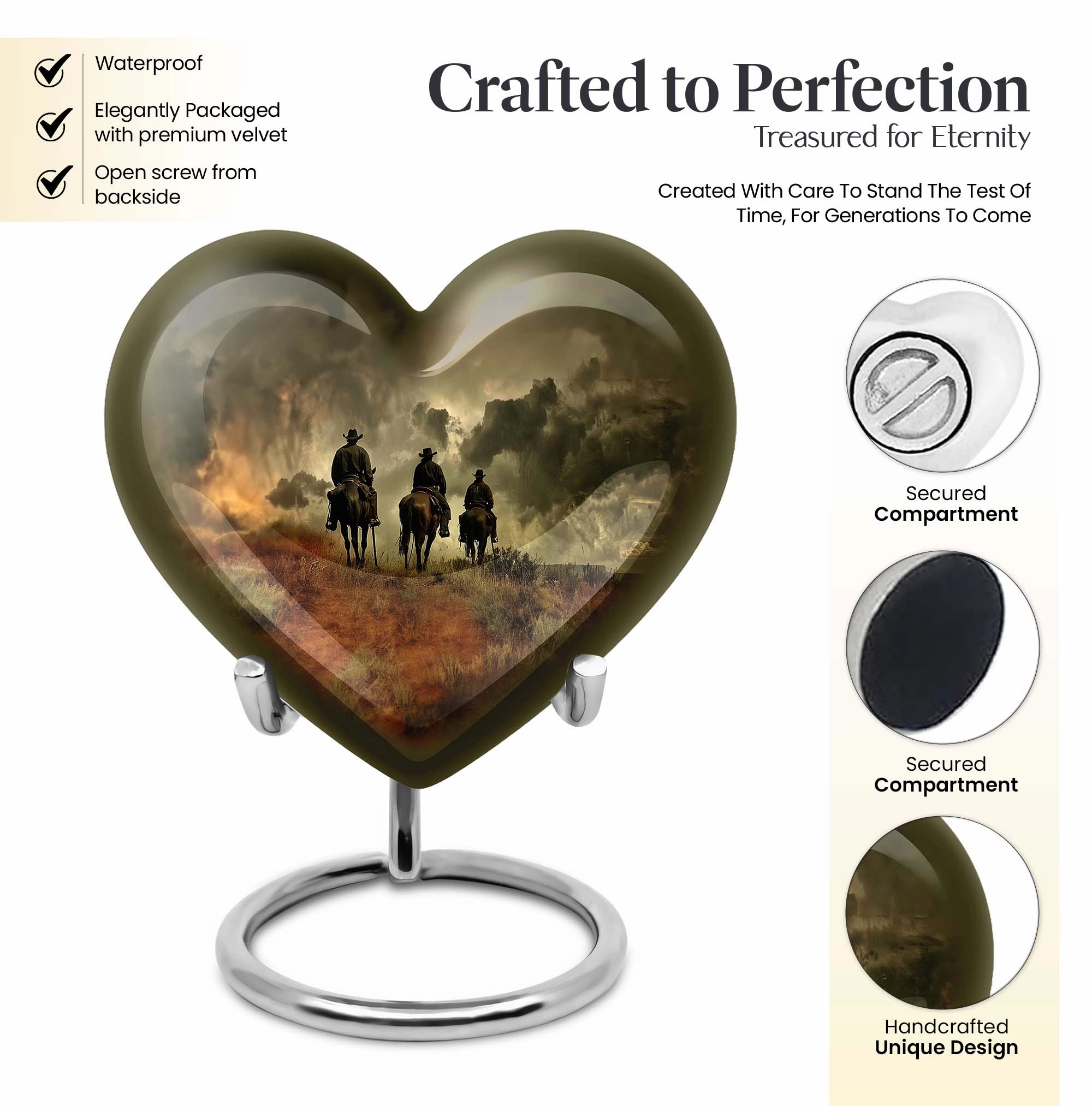 Eternal Solace Cowboy Urn Cremation Solution for Female Ashes