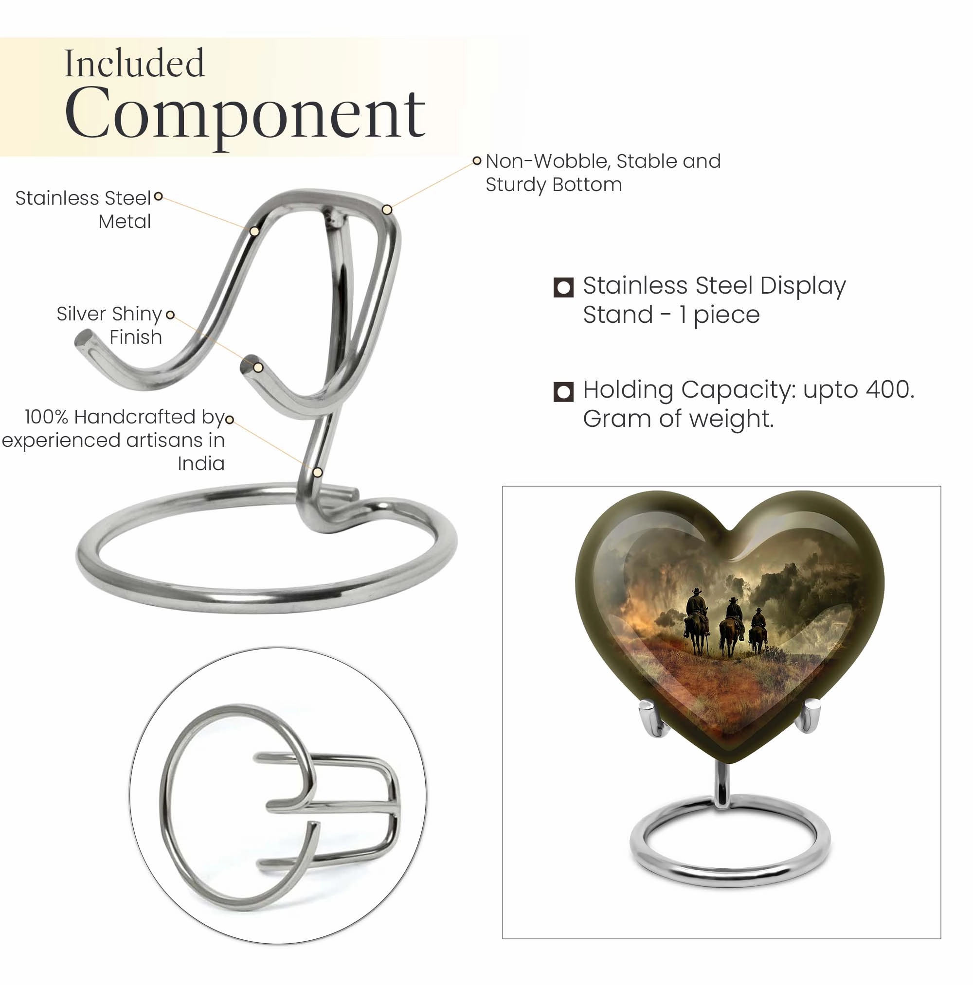 Eternal Solace Cowboy Urn Cremation Solution for Female Ashes
