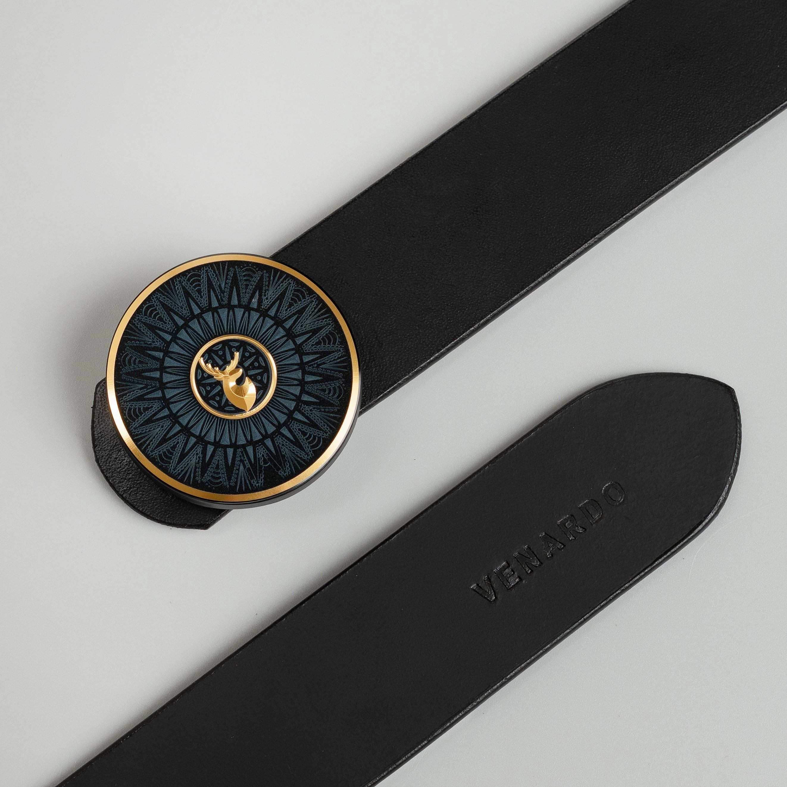 Ethan MEN'S BLACK LEATHER BELT FOR MEN