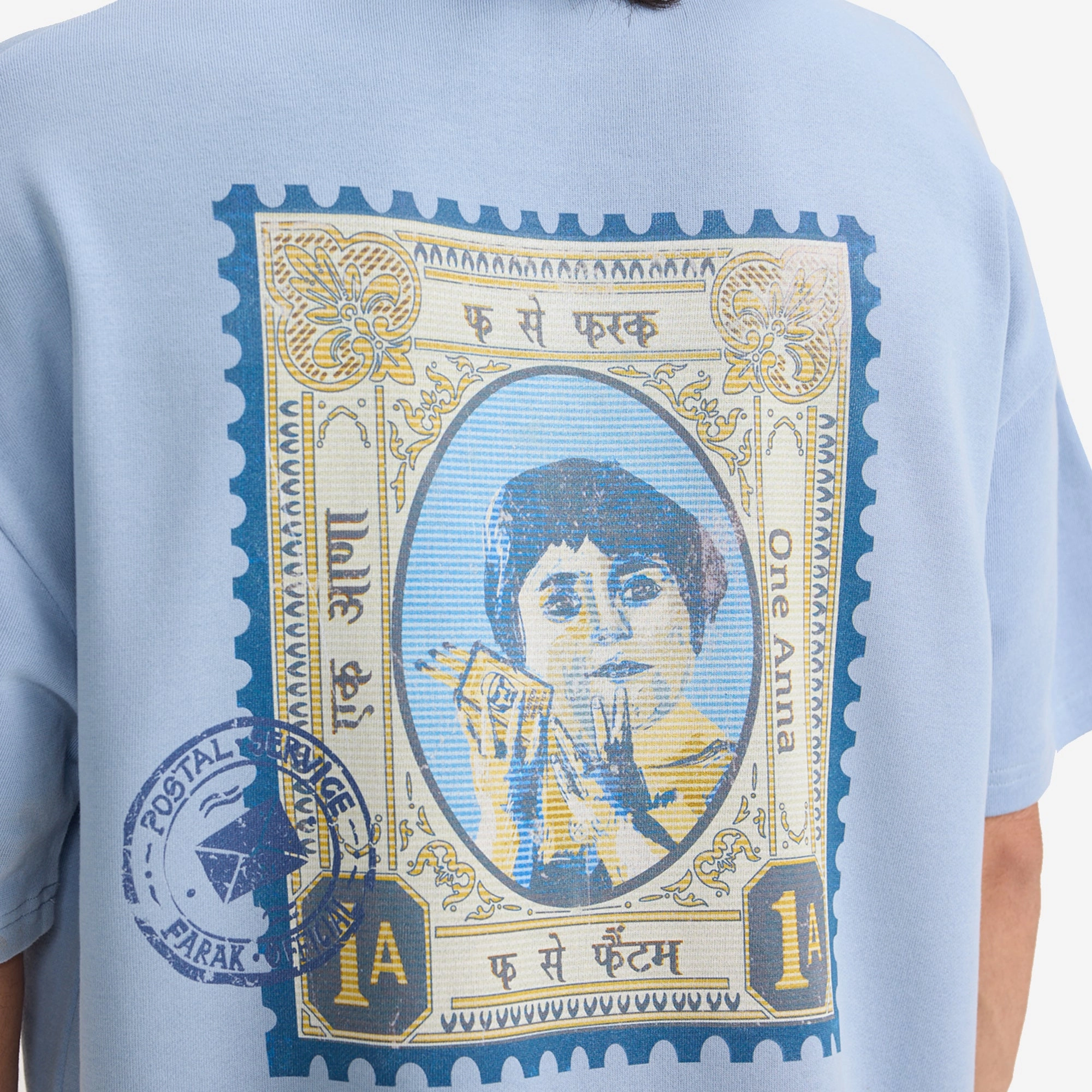 F A R A K | F SE FARAK STAMP T-SHIRT { BLUE/BLUE
