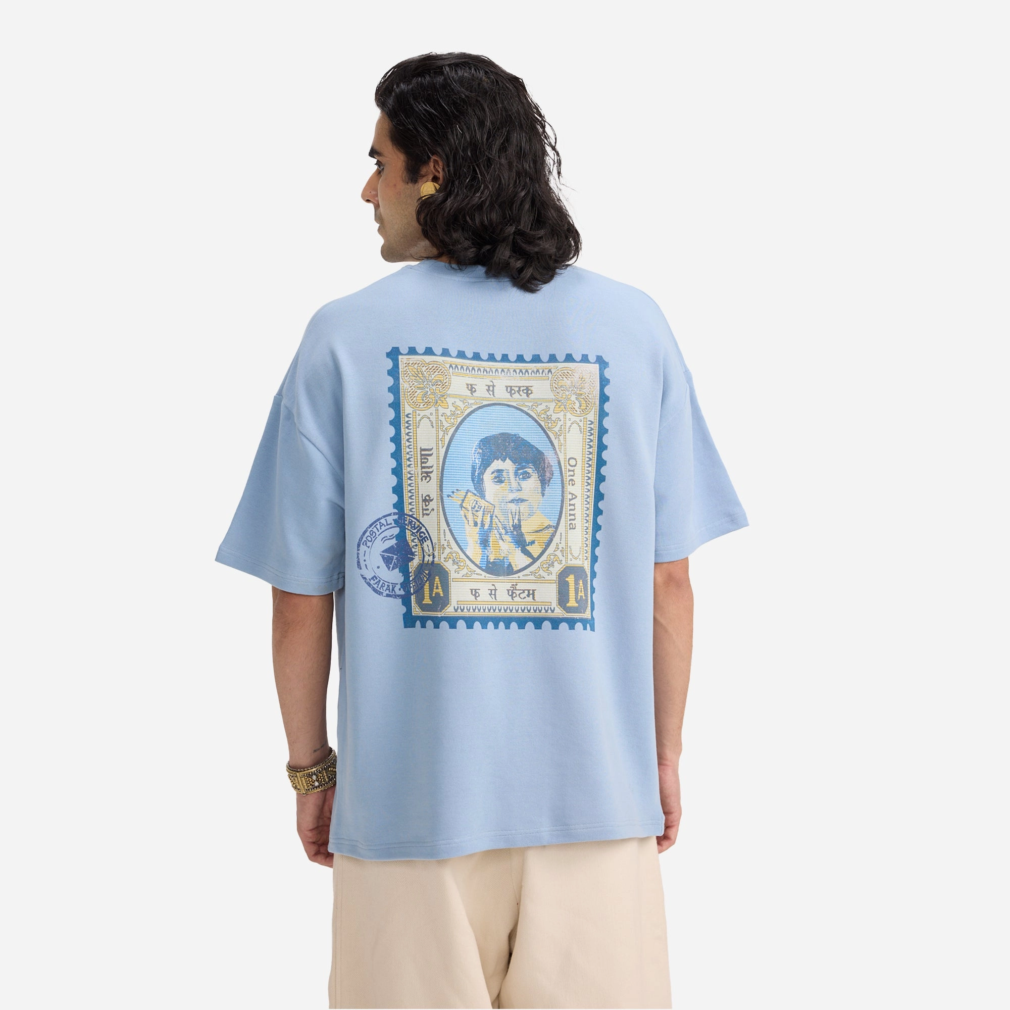 F A R A K | F SE FARAK STAMP T-SHIRT { BLUE/BLUE