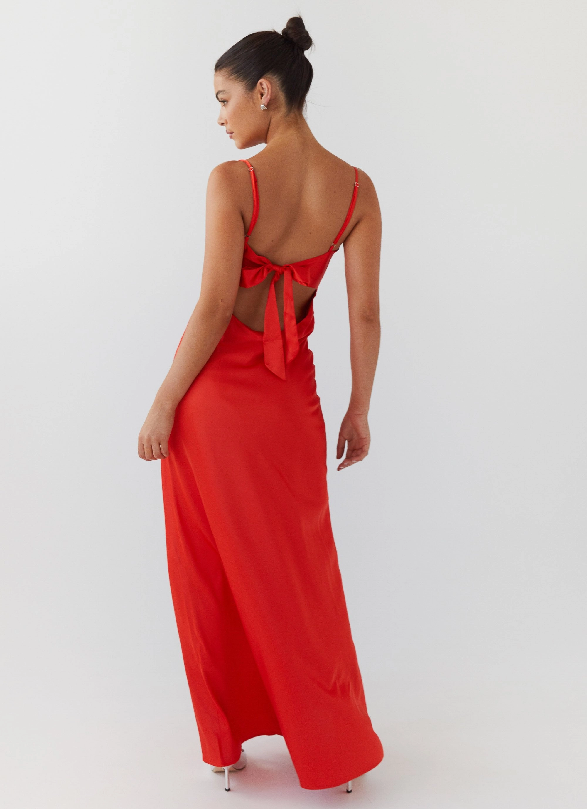 Flora Satin Maxi Dress - Citrus