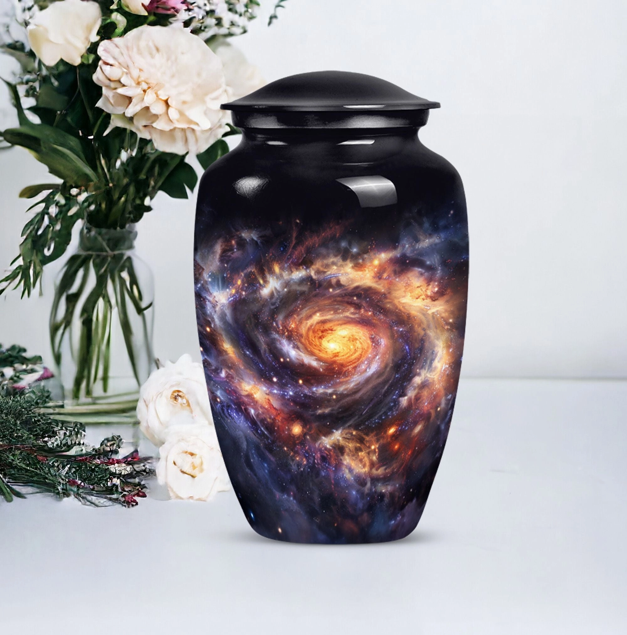 Galaxy Urn - Tribute to Cherished Dad, Cremation Ash Reservoir