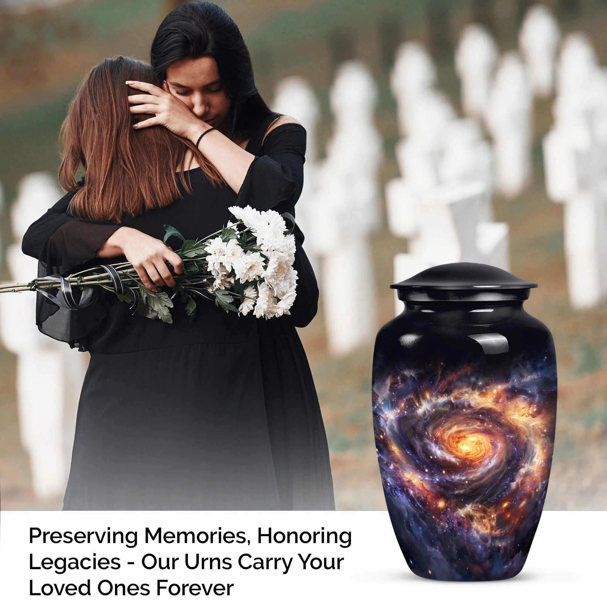 Galaxy Urn - Tribute to Cherished Dad, Cremation Ash Reservoir