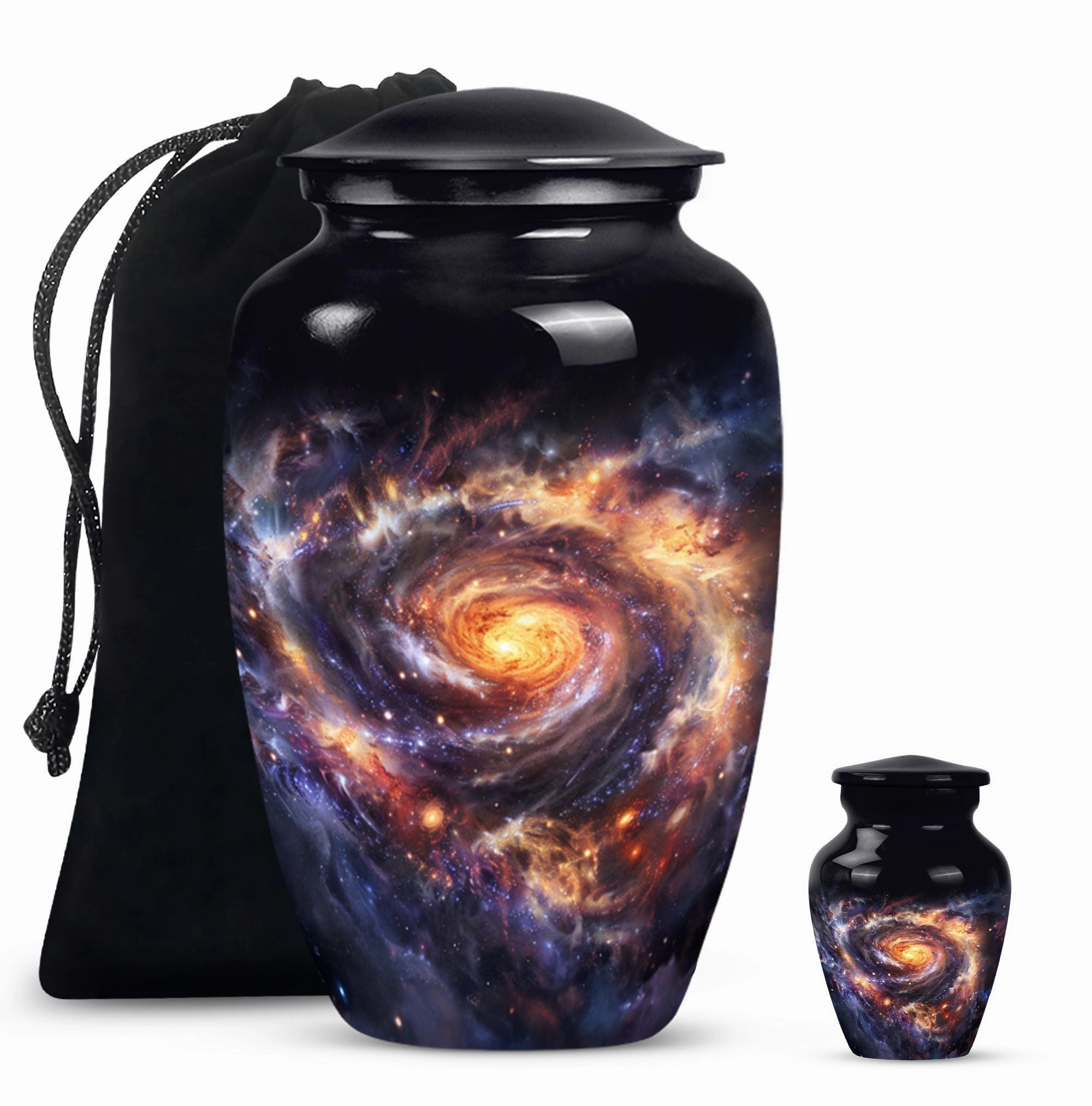 Galaxy Urn - Tribute to Cherished Dad, Cremation Ash Reservoir