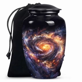 Galaxy Urn - Tribute to Cherished Dad, Cremation Ash Reservoir