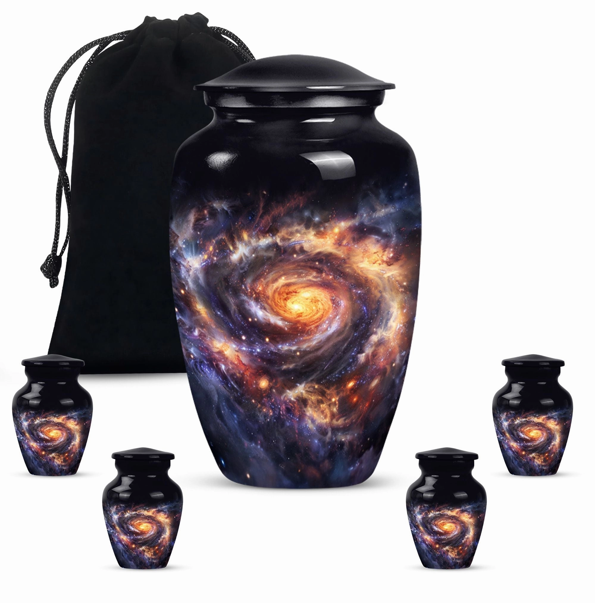 Galaxy Urn - Tribute to Cherished Dad, Cremation Ash Reservoir