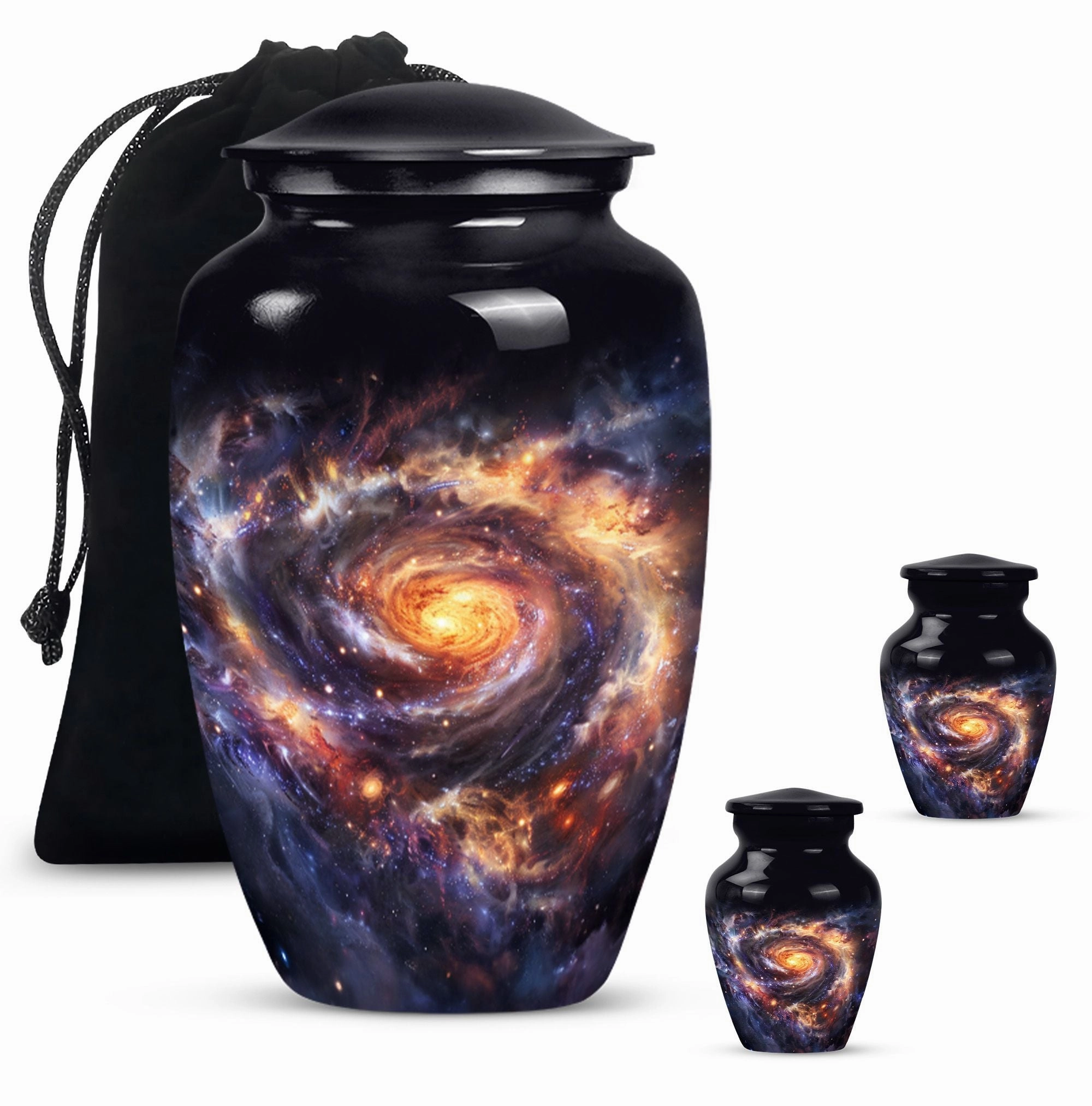 Galaxy Urn - Tribute to Cherished Dad, Cremation Ash Reservoir