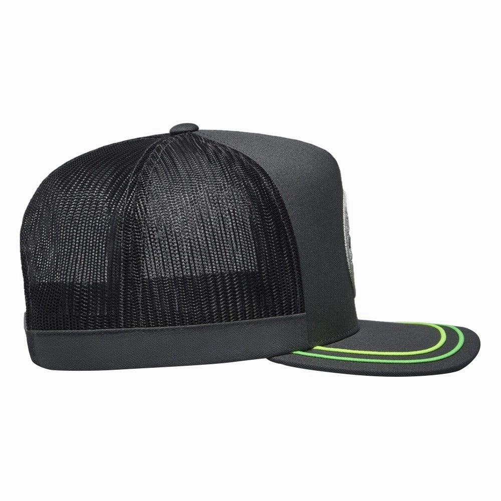 Gfore Soutache Knit Interlock Tall Trucker Golf Cap Charcoal - SP25 Men